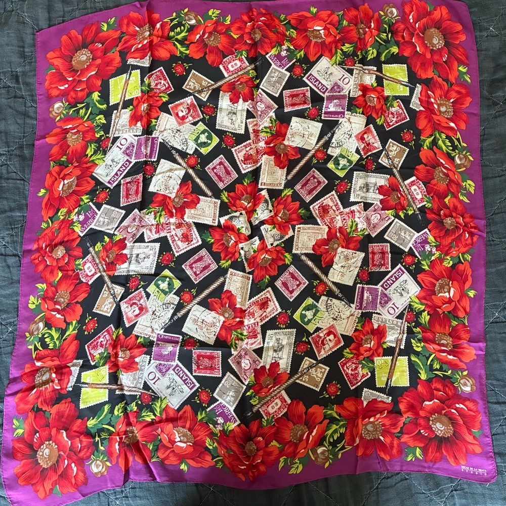 Vintage Oscar de la Renta Silk Scarf